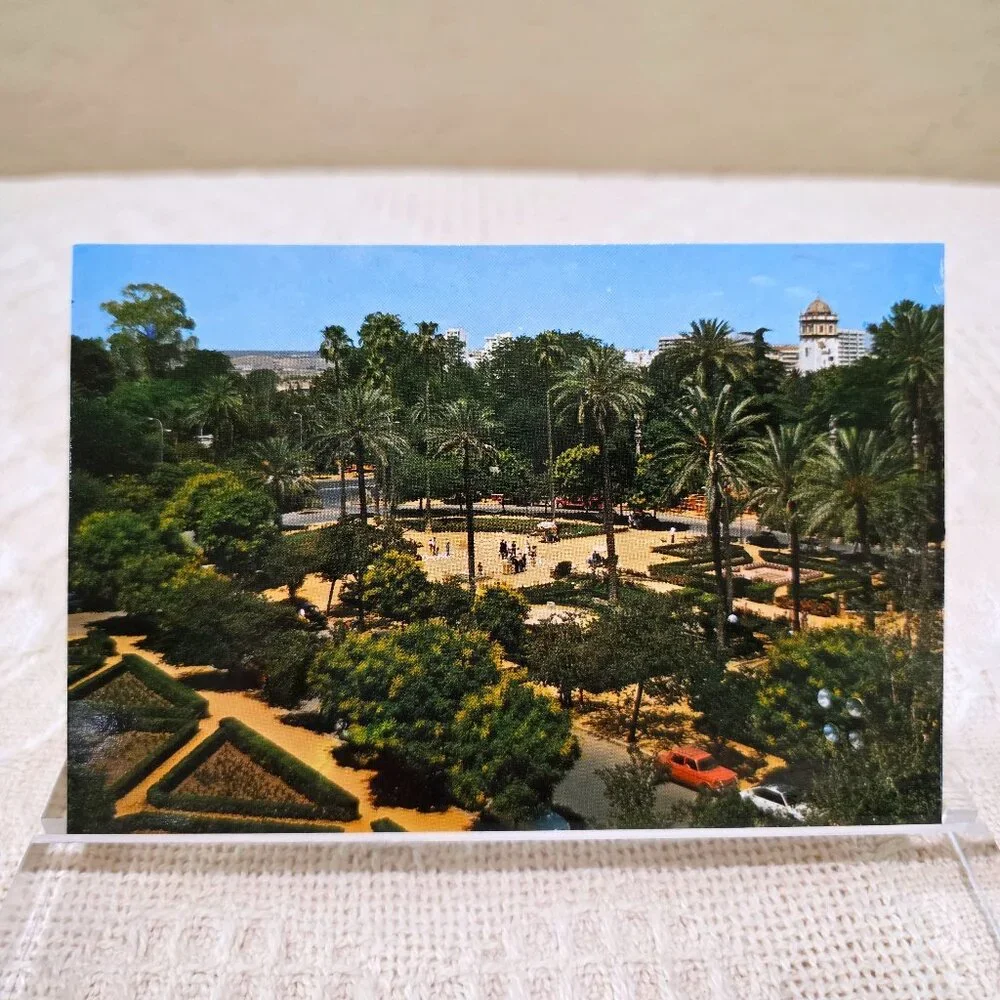 Vintage Sevilla Plaza de America American Square Spain Spanish Postcard Unposted